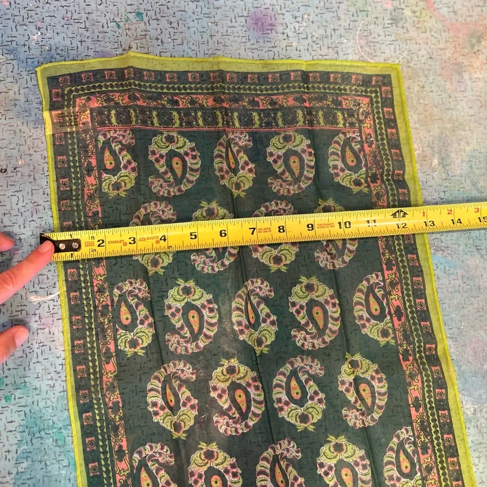 70s Sheer Paisley Scarf